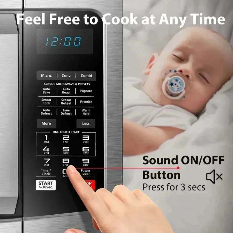 PMD4-TOSHIBA 3in1 PMD4-042A5C-SS مستشعر ذكي لفرن الميكروويف 3.6 بوصة قرص دوار قابل للإزالة للعائلة، وظيفة كتم الصوت، #3