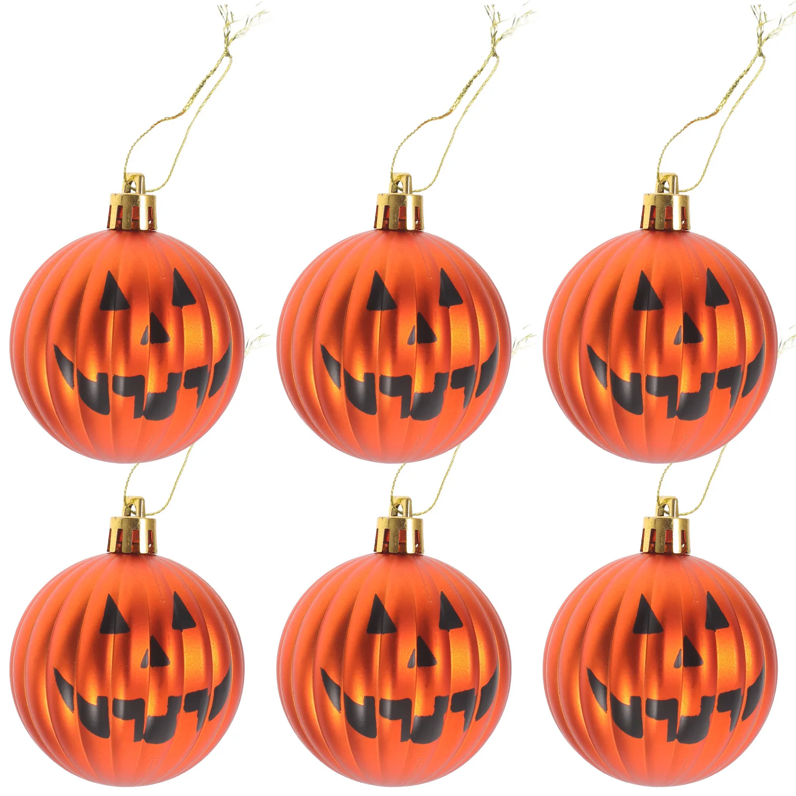 6pcs Pumpkin Ball Halloween Hanging Ornaments Spooky Party Decorations For Home Desk Festival Atmosphere Wind Chimes