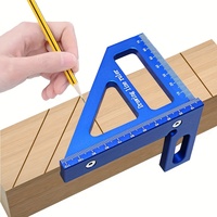 Carpenter Square Woodworking Square Protractors Aluminum Miter Triangle Ruler 3D Multi Angle 45/90 Degree Layout Measuring Ruler