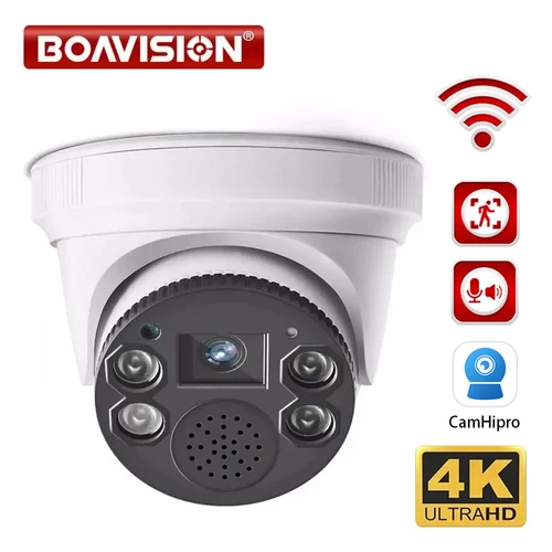Cámara IP de seguridad Domo inalámbrica con Wifi, 1080P, 5MP, 8MP, 4K, Audio bidireccional, ranura para tarjeta TF, visión nocturna, 20m, P2P, CamHipro