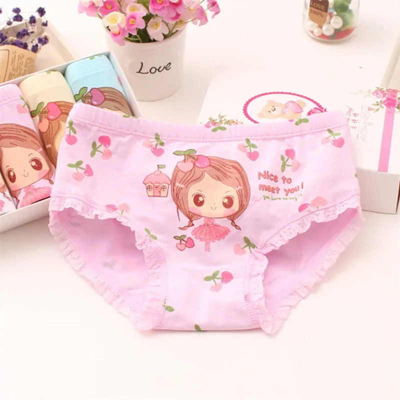 1pcs Kids Underwear For Girls Cotton Breathable Children Triangle Underpants Lovely Princess Character Girls Briefs Panties