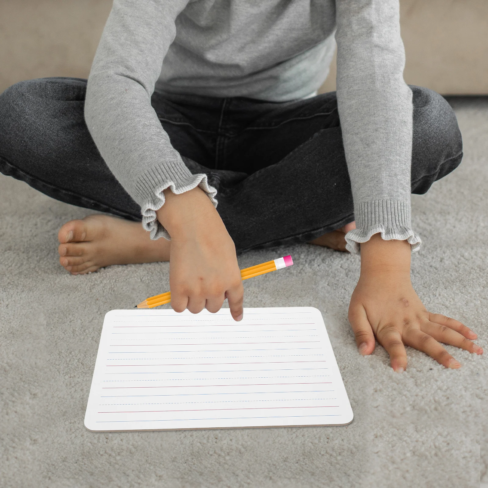 

Double Sided Dry Erase Board for Three Grid Format Reusable Writing Practice Board for Early English Education At