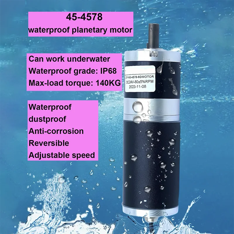 Waterproof 12V DC Motor 0.5-6A Black Ce Certified Genuine Stepper Motor 45 4578 for Engine Applications