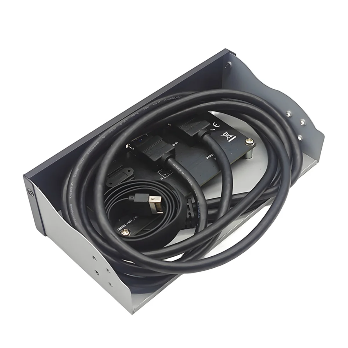 SMIEA USB اللوحة الأمامية للكمبيوتر 2 منفذ USB 3.2 GEN1 5Gbps + 1 منفذ TYPE-C 10Gbps/20Gbps Hub لسطح المكتب 5.25 بوصة محرك مرن Bay