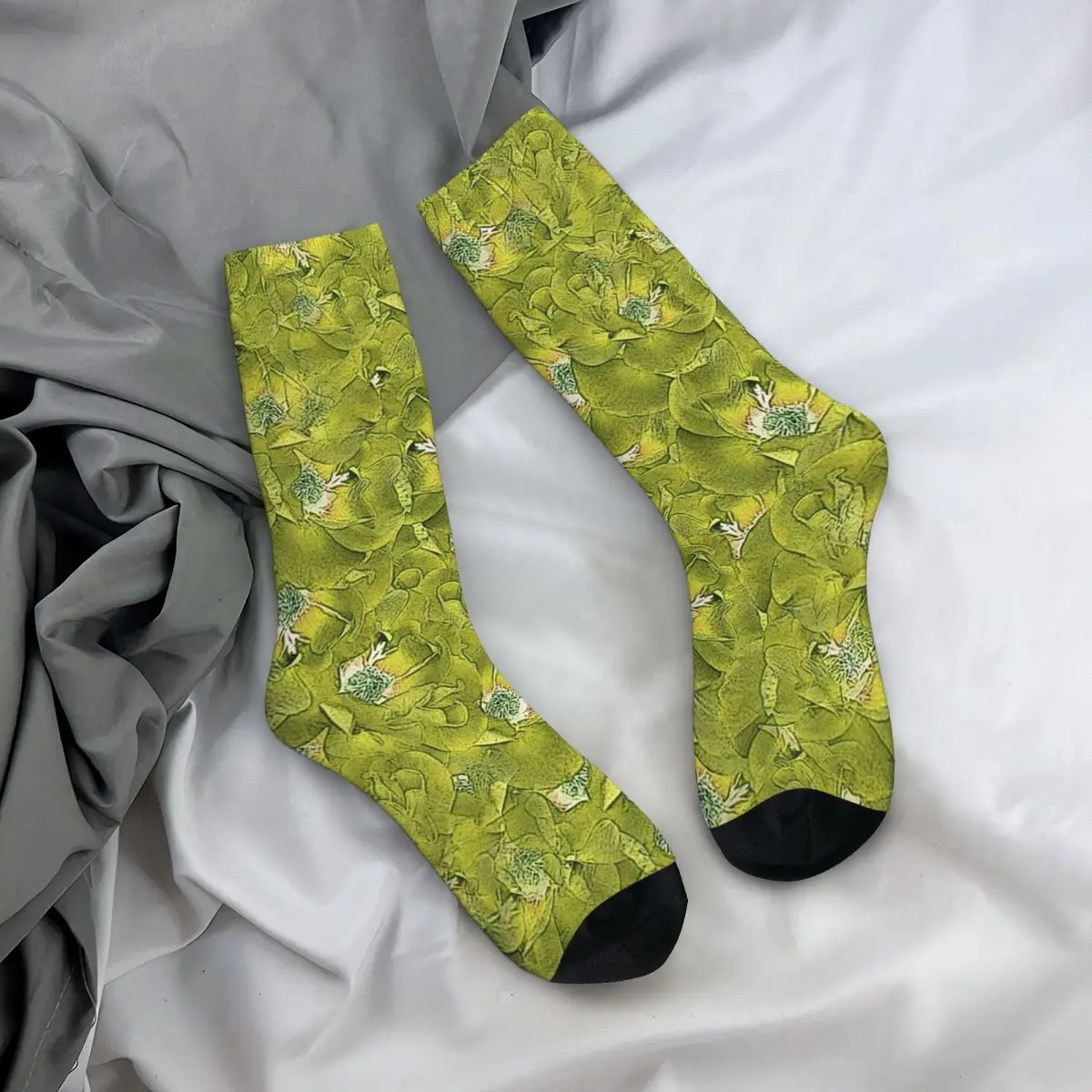 All Seasons Crew Stockings Floral Spring Flower Plant Pattern Socks Funny Long Socks for Men Women Valentine's Day Gifts
