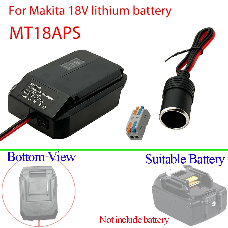 Li-ion Battery 5-13V Voltage Regulator For Makita For Bosch For DeWalt For Milwaukee For M18 For Einhell Cigarette Lighter