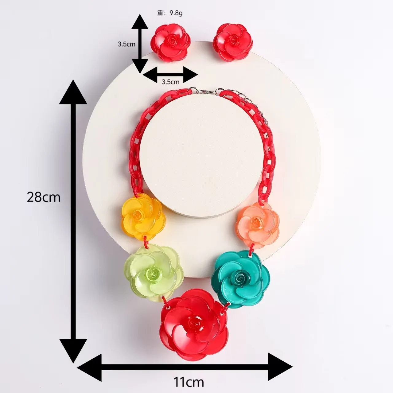 DIY accessories New European and American exaggerated atmospheric necklace earrings combination, fashionable and personalized re