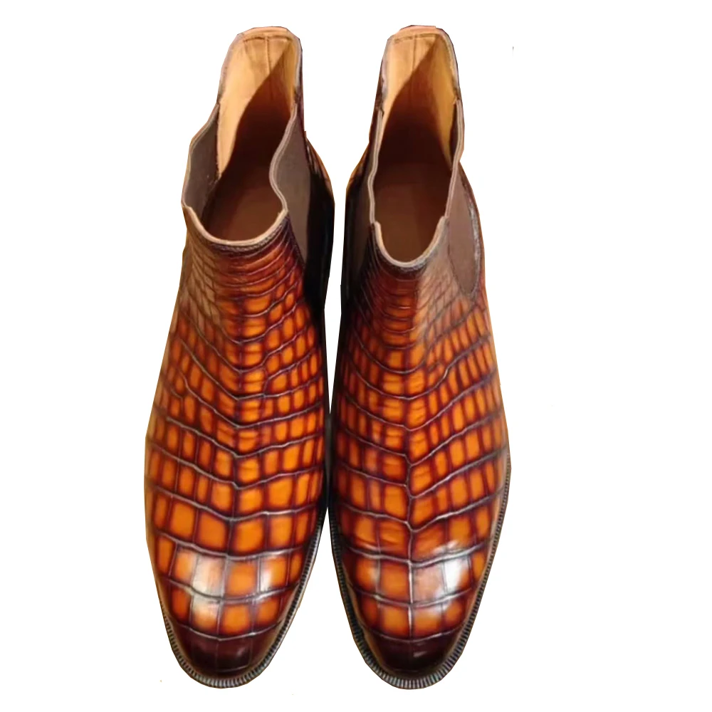 

Новые мужские туфли xiaopijiang, мужская формальная обувь, обувь для свадьбы, офиса, бизнеса, мужские ботинки, зимние ботинки из крокодиловой кожи