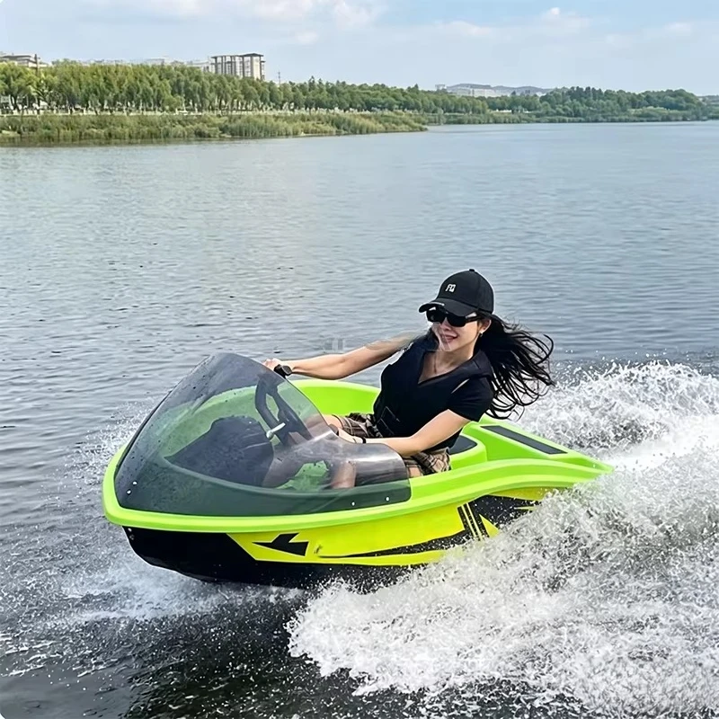 Durable ASA Anti-Collision Electric Jet Ski, 2 Person Mini Speed Boat, 50km/h Outdoor Water Recreation xiangx
