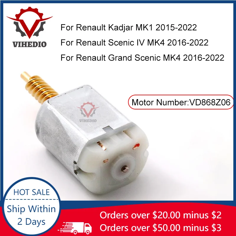 

For Renault Grand Scenic Kadjar 2016-2022 VD868Z06 Car Door Lock Actuator Core Motor Power 12V Repair High Quality Engine