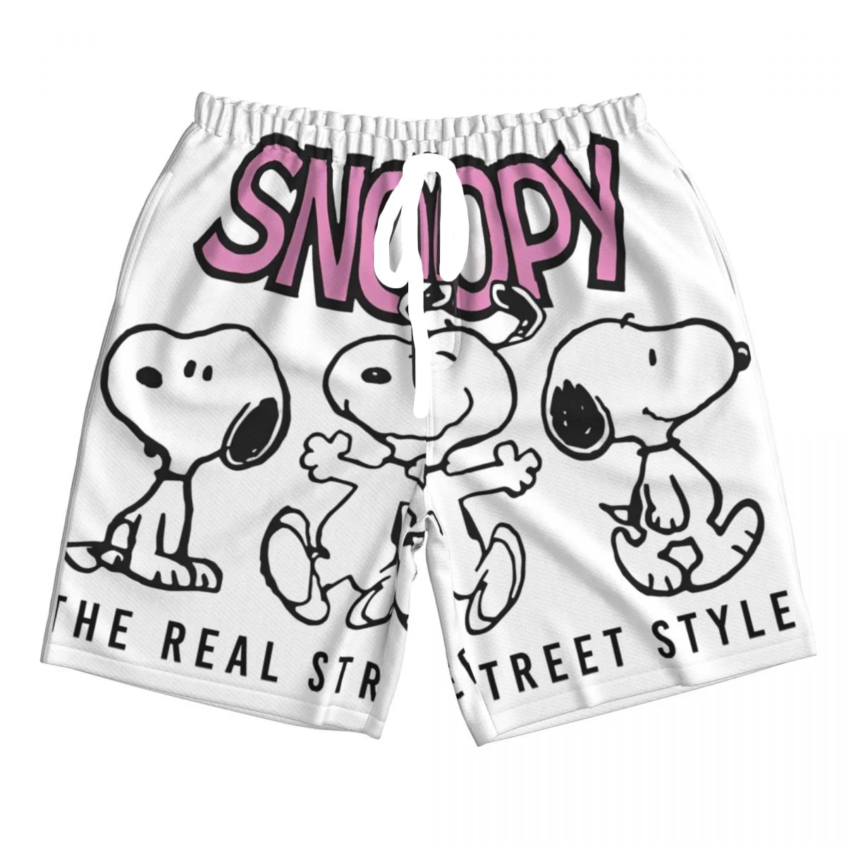 

Hot-selling Snoopy cartoon Peanuts comic men's swimming trunks, quick-drying beach shorts, vacation