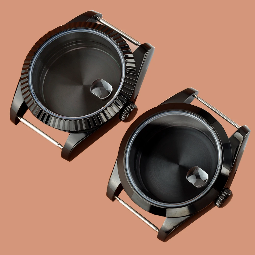 

For Datejust Case Black Nh35 36mm 39mm Stainless Steel Watch Case Fit Seiko NH35 NH36 Movement Sapphire Glass Watch Accessories