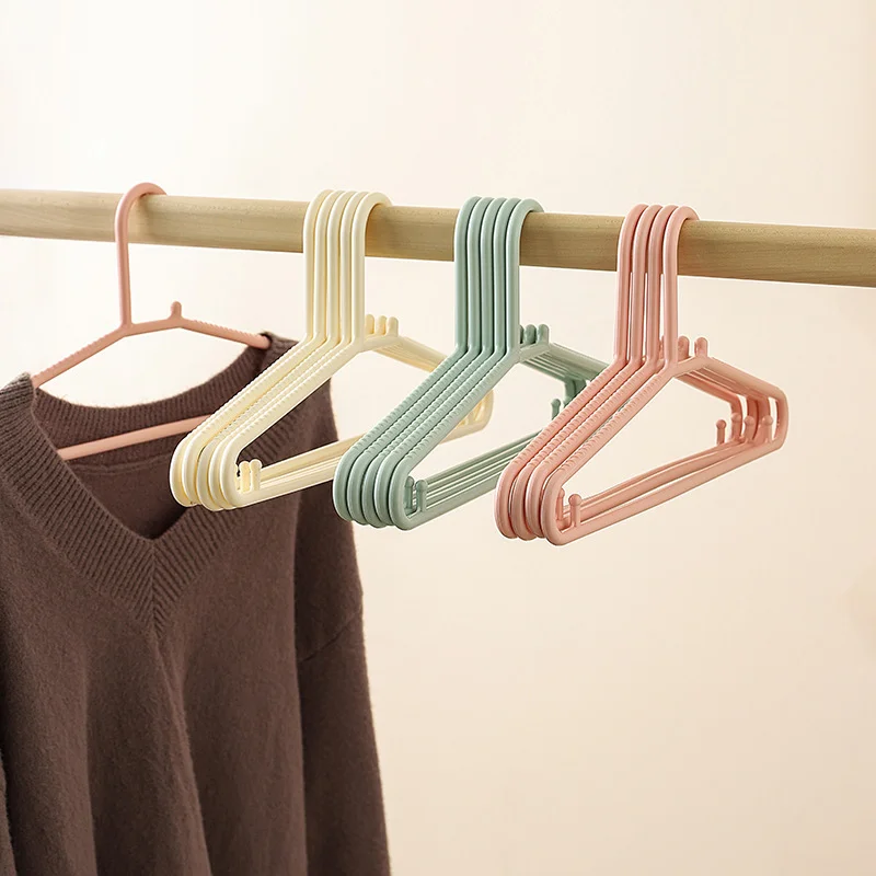 Wide Shoulder Clothes Rack Household Clothes Hanging Non Slip Dormitory Plastic Clothes Support Drying Clothes Coat Rack Storage