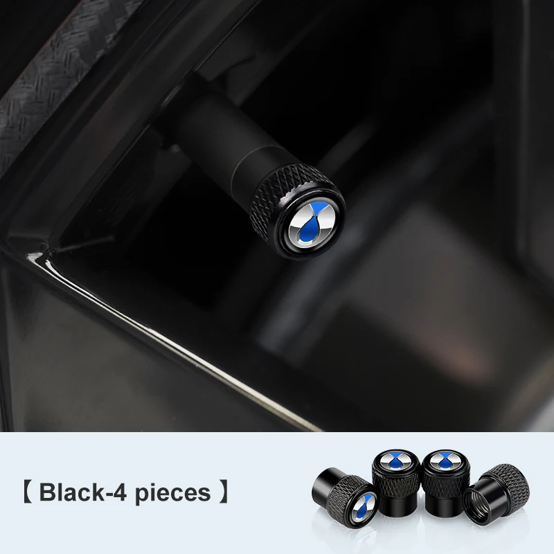 4Pcs Waterproof Metal Wheel Valve Stem Caps Dust Cover For BYD Denza D9 N7 N8 N9 D8 D7 Car Exterior Trim