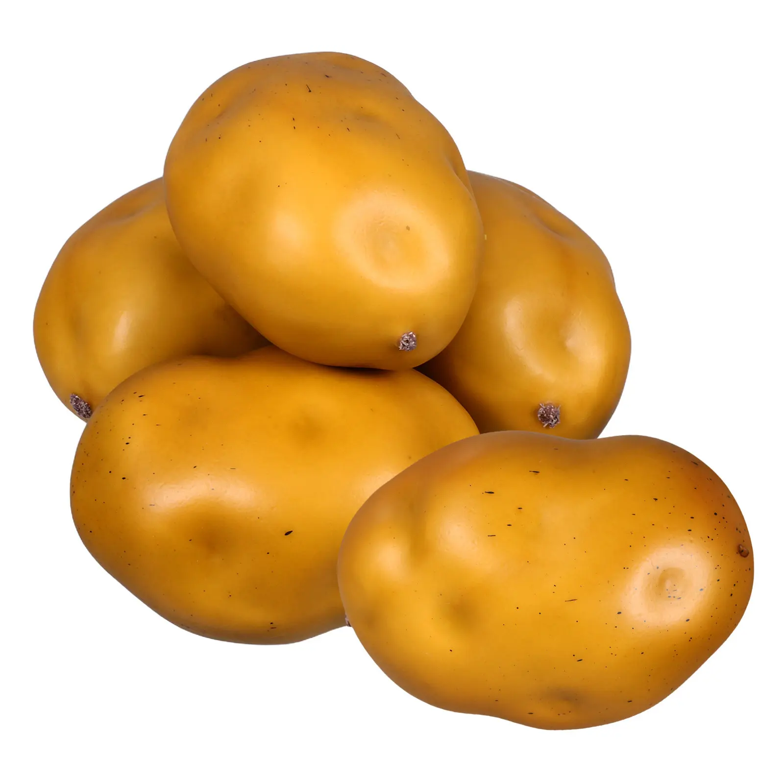5 pièces de pommes de terre artificielles en mousse, légumes factices réalistes pour la formation en école d'art, vitrine de supermarché, décoration de bureau à domicile, portable