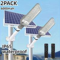 2Pcs Solar Lights outdoor Outdoor Solar Street Light Garden Sunlight House Remote Control Waterproof Garage Solar Wall Lamp