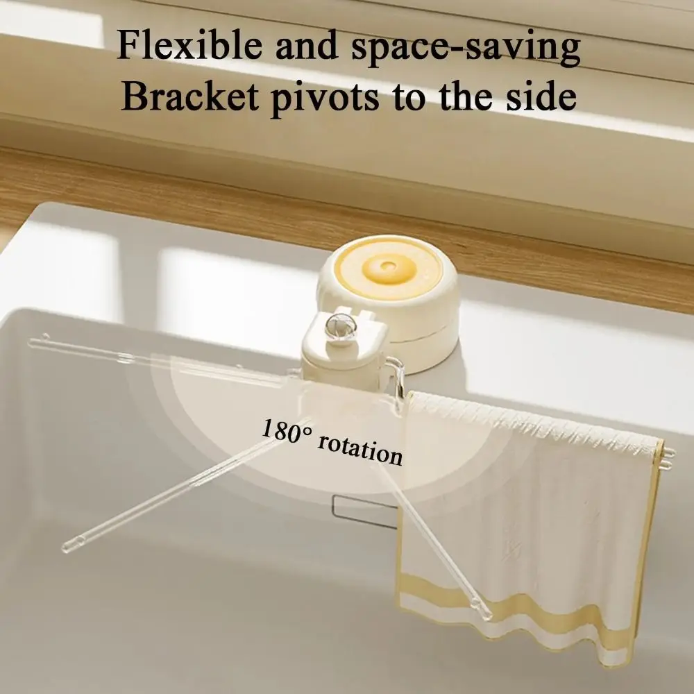 Suction Cup Kitchen Sink Filter Rack Creative Detachable Waste Hanging Net Bracket Punch-free Rotatable Garbage Drain Net Shelf