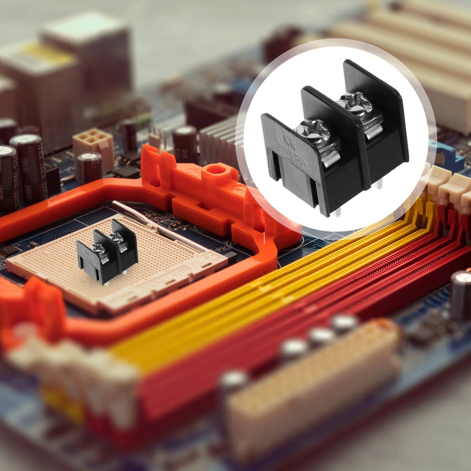 

50pcs Screw Terminal Block 2-Pin 7.62Mm Pitch Pcb Mount Electrical Connector For Wiring Terminal Strip Accessory