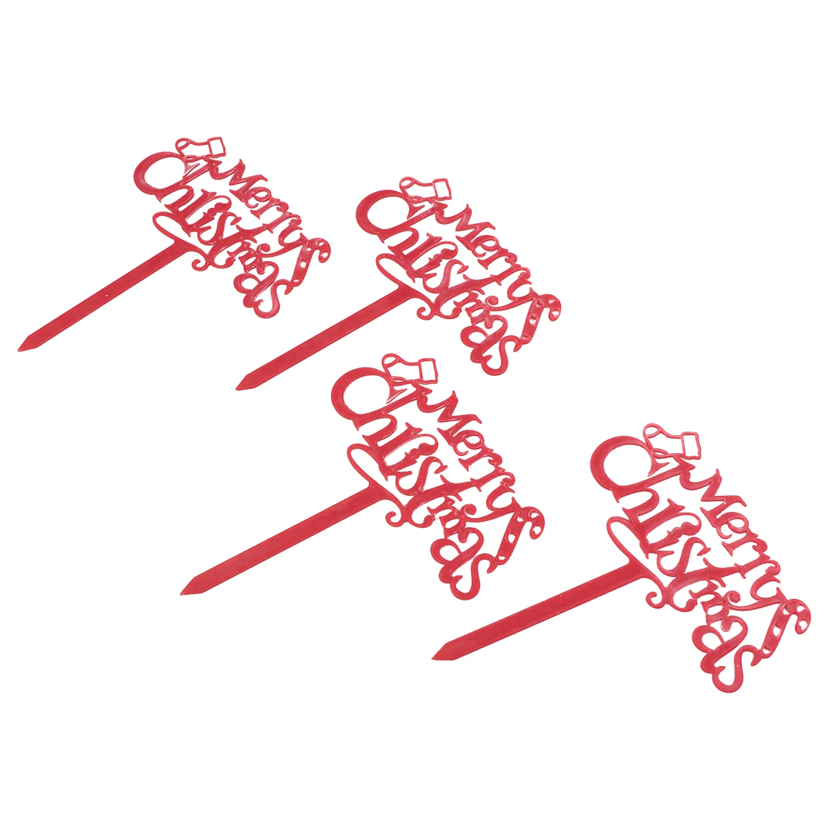 10 Uds. De inserciones para pasteles con patrón navideño, acrílico, de calidad alimentaria, seguro para pastel, magdalenas, Brownie, decoración de helado, adorno para hornear