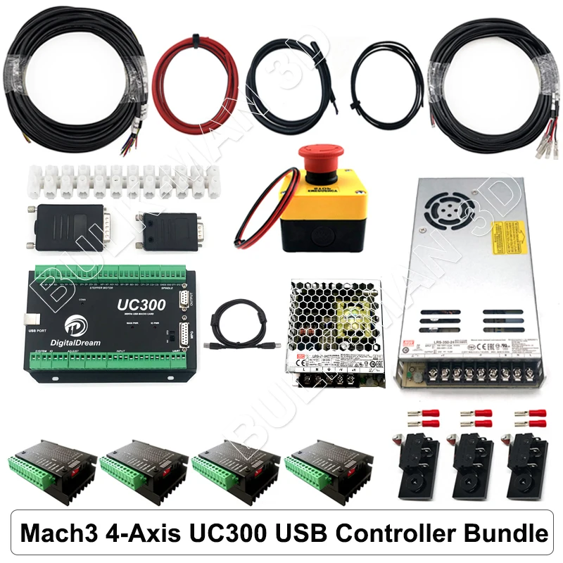 XPRO V5, High Current GRBL, Maker Shield GRBL (Standard Torque), UC300 Mach3, NVUM Mach3, STB5100 Mach3 CNC Controller Bundle