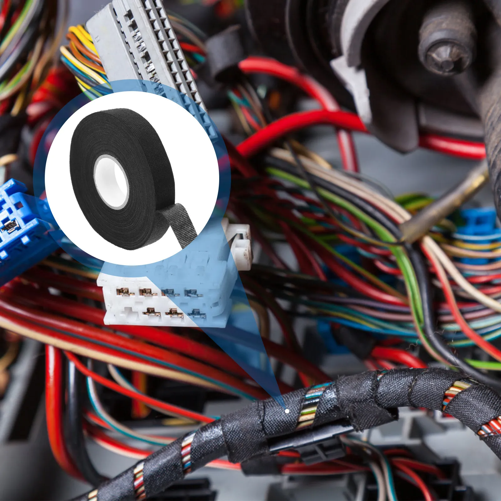 

3 Rolls 19Mm Wiring Harness Cloth Tape Heat Resistant Wire Loom Wrap Auto Electrical Tape Strong Adhesive Insulation Safety