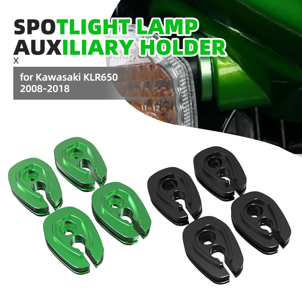 

4PIECES KLR650 Motorcycle Blinker Stalk Elimination Kit Adapter Plate Turn Signal Spacers Adapters for Kawasaki KLR650 2008-2018