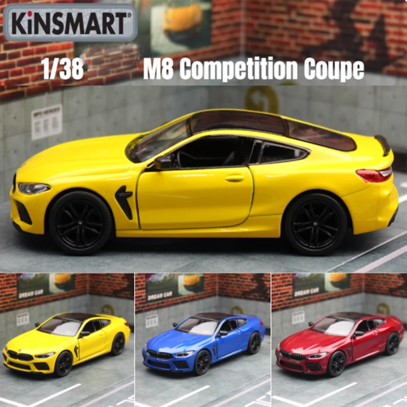 

KiNSMART 1:38 Scale M8 Coupe Alloy Simulation Metal Car Model Static Collection Decorated Holiday Gifts Toys Souvenir Gift