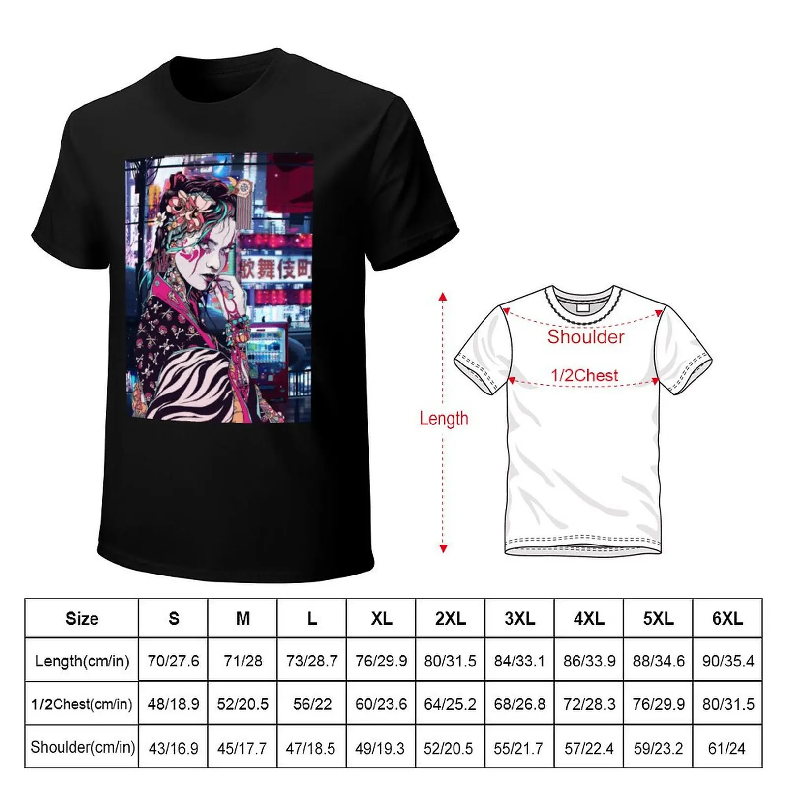 GEISHA IN TOKYO T-Shirt Casual Loose Daily Wear T-Shirt