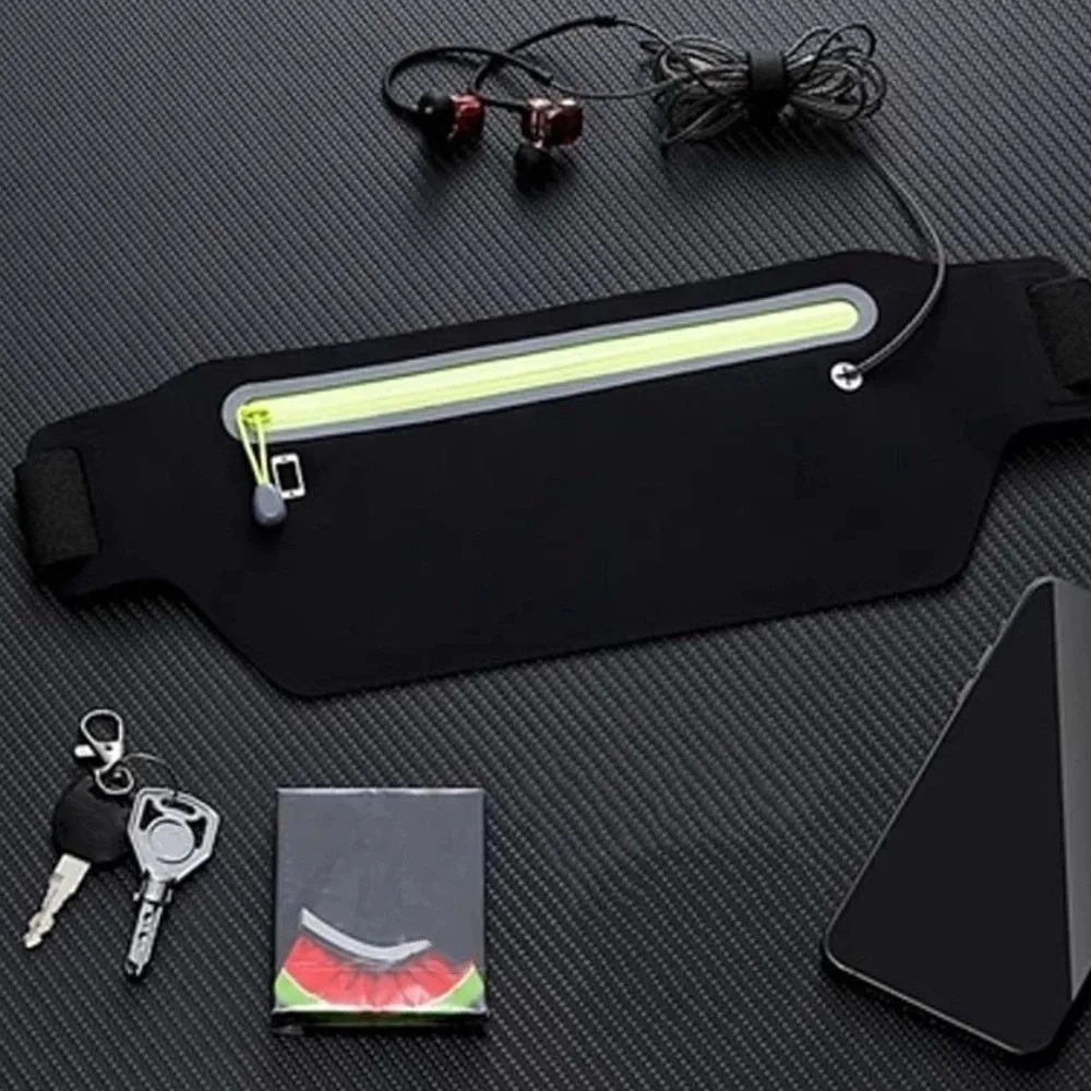 7.5インチ以下のスマホ対応 スリム薄型ウエストバッグ 防水クロスボディチェストパックバッグ 多機能ナイロンファニーパック ジム用