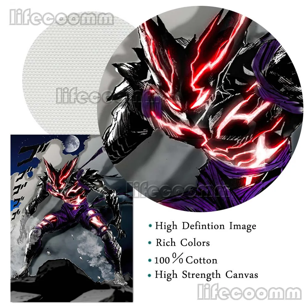 Hero Hunter Garou One Punch Superman Animation Art Poster And Prints Home Decor The Strongest Villain Wall Art Canvas Painting