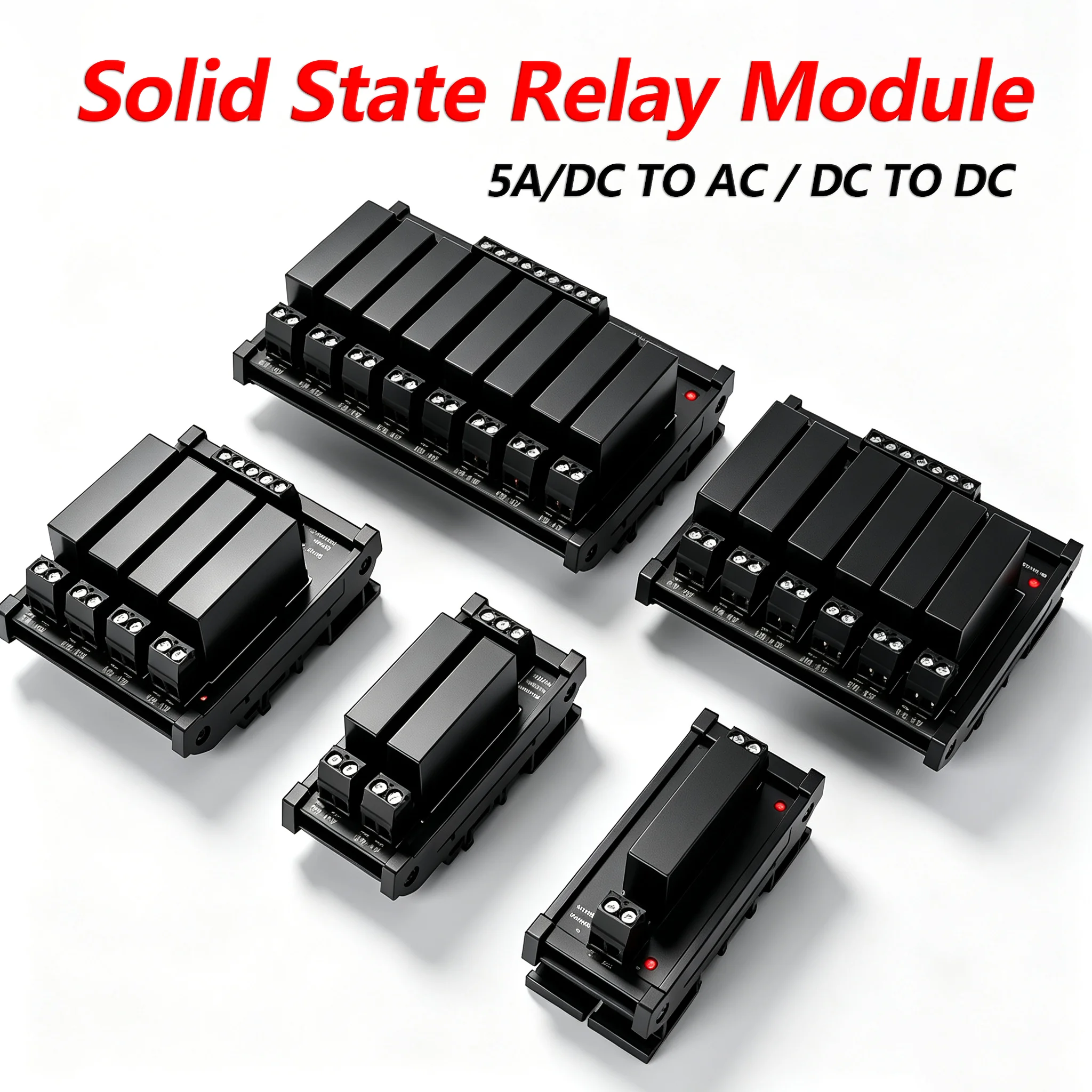 FCGK 1 2 4 6 8 Channel Solid State Relay Module PNP OR NPN Board 5V 12V 24V 32VDC PCB DC TO AC SSR Module DC TO DC