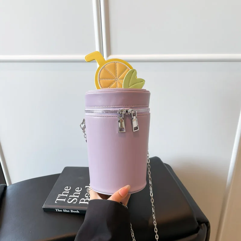 الإبداعية برميل حقيبة كروسبودي التصحيح شفافة دمية عرض صغيرة بولي Pu دلو حقائب المرأة الصيف موضة سلسلة الكتف حزم #5