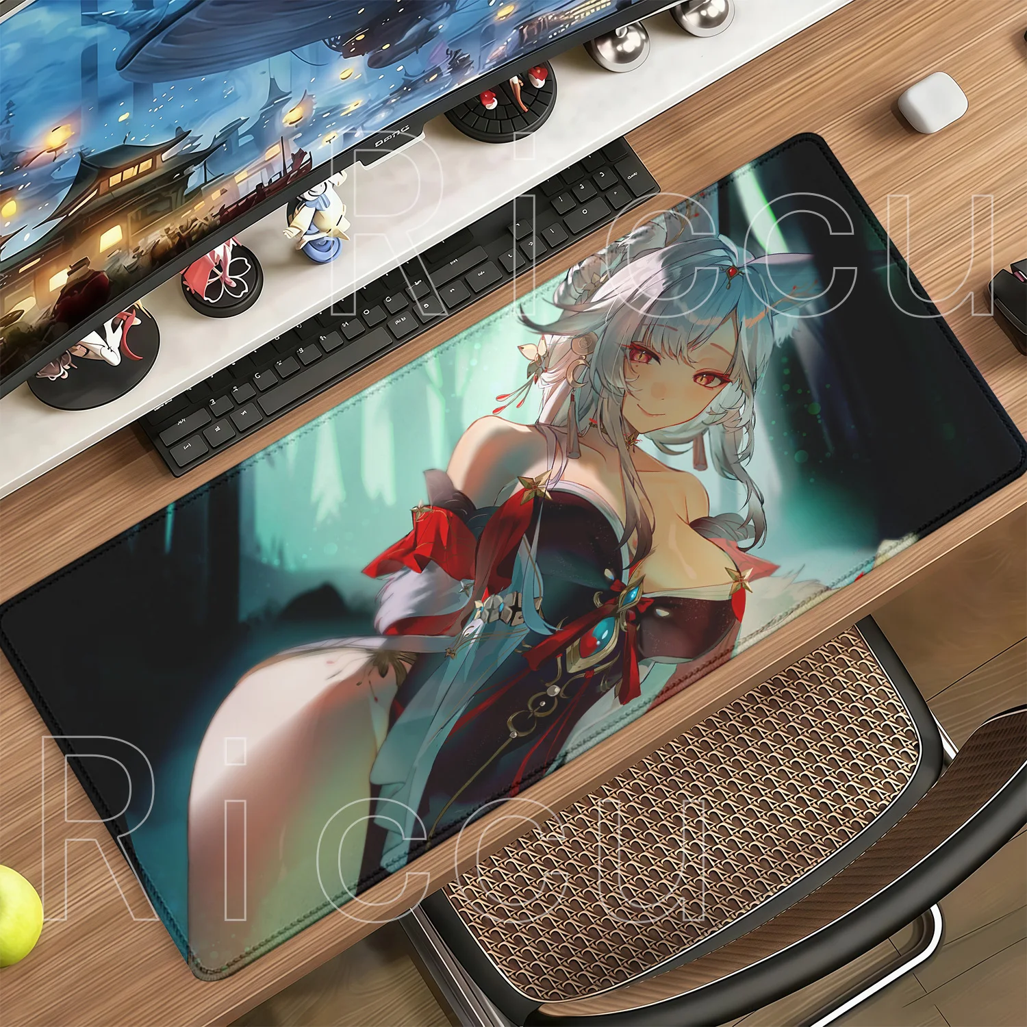 New Hsin Wuthering Waves Pro E-Sports XXL PC Gaming Mousepad Large Non-Slip Stitched Edge Keyboard Laptop HD Printing Desk Mat