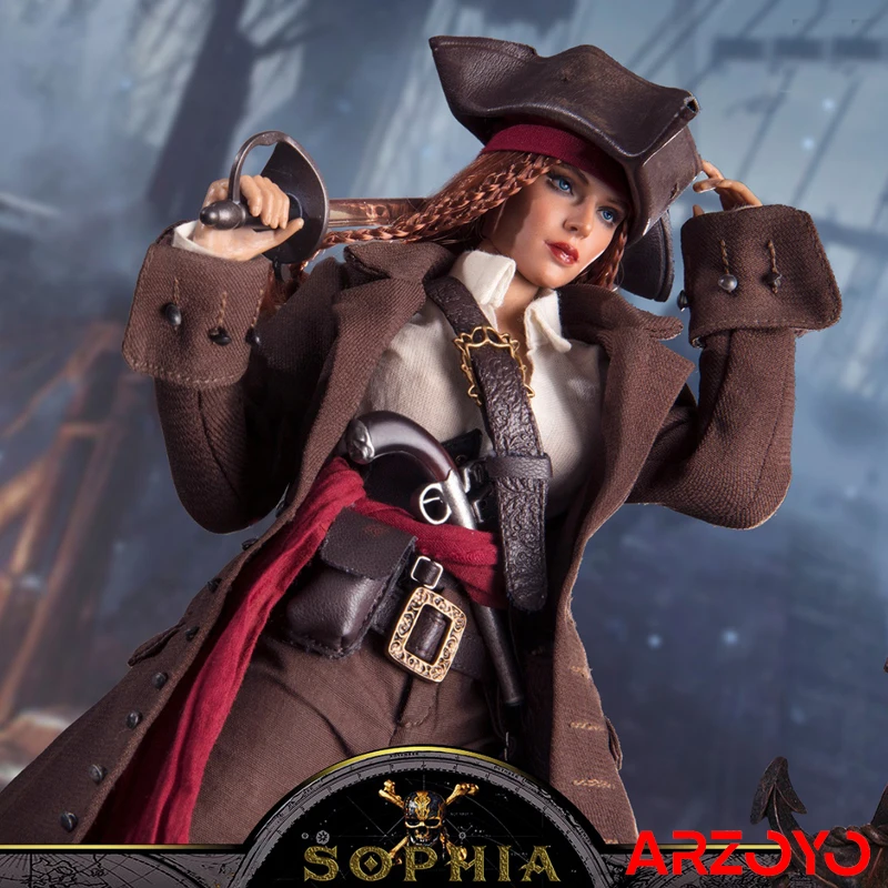 BBK BBK017 1/6 Pirate Female Captain Sophia Action Figure 12-inch Soldier Action Figurine Full Set Collectible Model