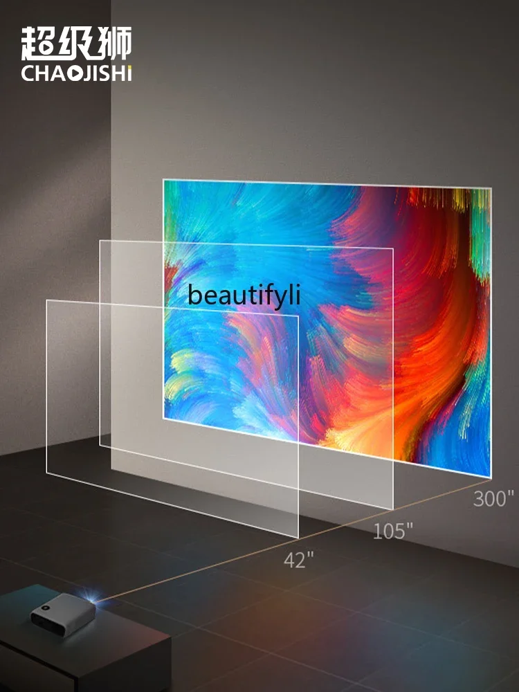 جهاز عرض A61 S7 مكتب الإسقاط المباشر فائق الدقة للمسرح المنزلي التجاري شاشة عرض للهاتف المحمول جدار الإسقاط #3