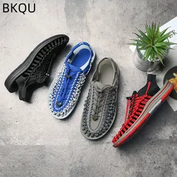 Men's Beach Sandals Round Toe Lightweight Waterproof Comfortable Fashionable Breathable Fashion Non-slip Shoes Summer Large Size