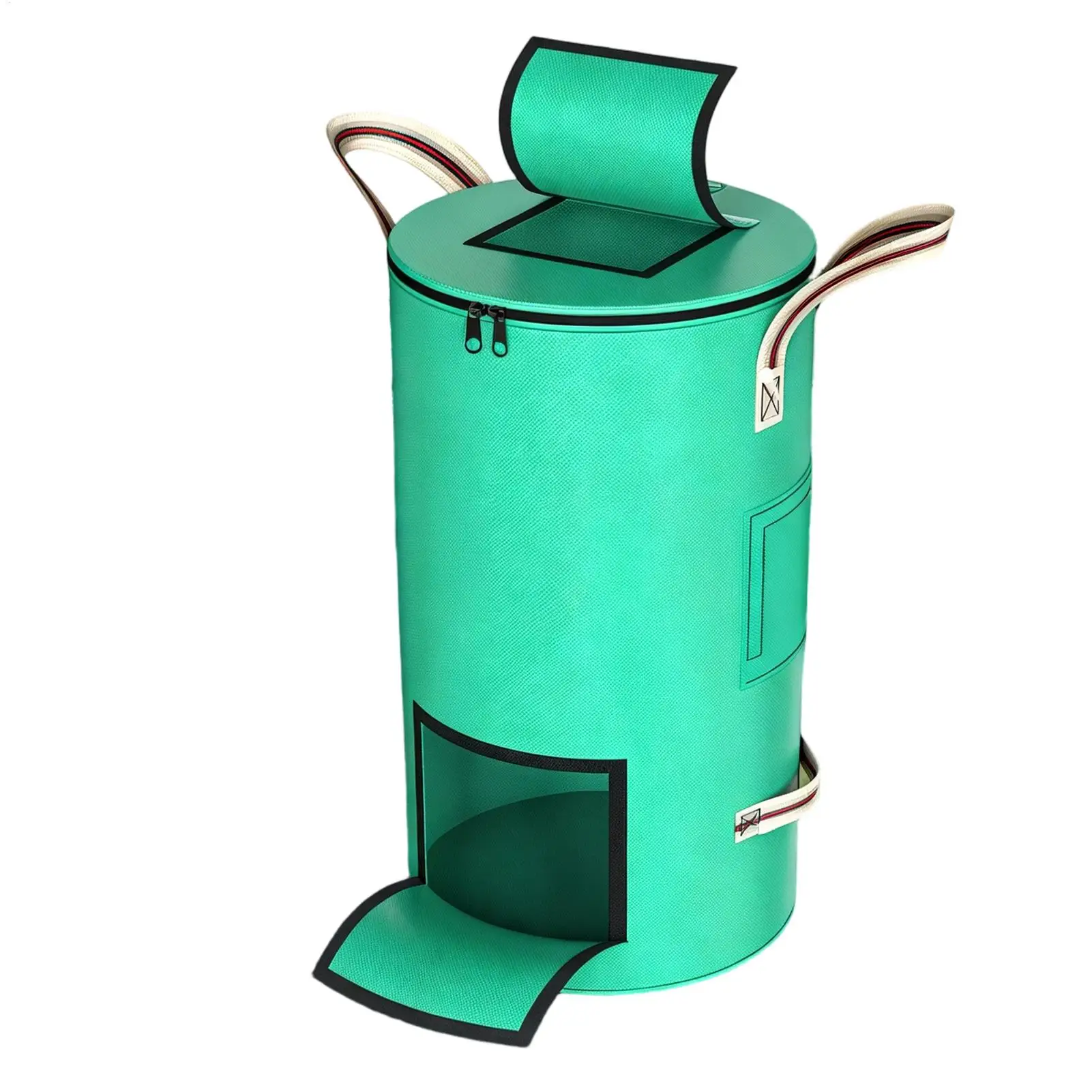 Organic Composting Bag Reusable Trash Collection Container Foldable Garden Waste Pouch For Garage Beach Yard  Shrub Pine