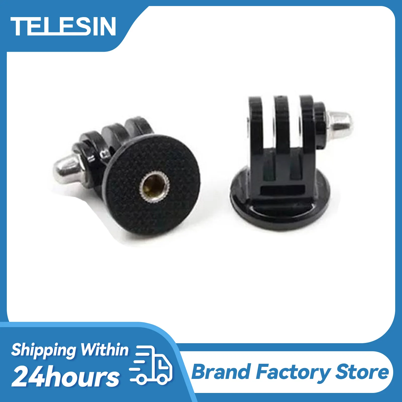 TELESIN 2pcs Tripod Mount Monopod Adapter for Selfie Stick PTZ Mini Tripod for Gopro Connection Stand Accessories