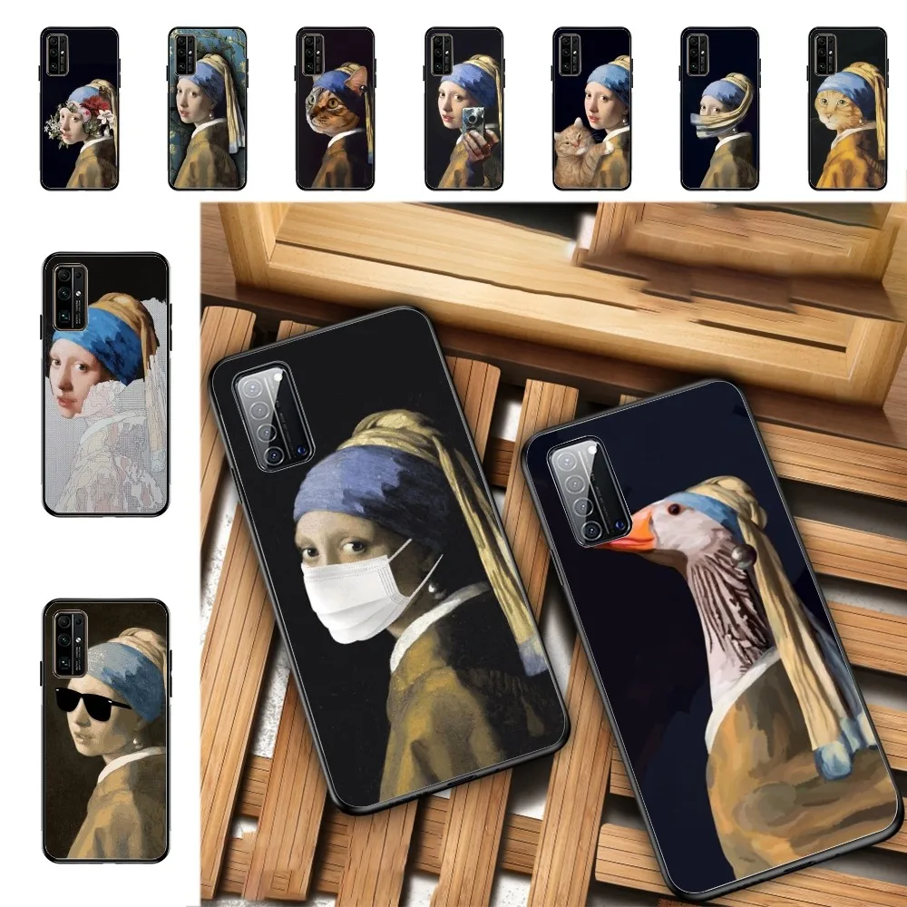 Girl With A Pearl Earring Vermeer Phone Case For Huawei Honor 10 lite 9 20 7A 9X 30 50 60 70 pro plus Soft Silicone Cover