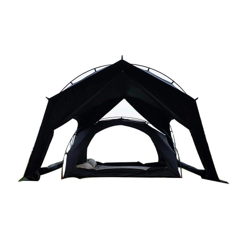

du-Outdoor Waterproof Nylon Car Canopy Camping Tent Black and Green Trailer Shade Tarp Awning for Rain Protection#