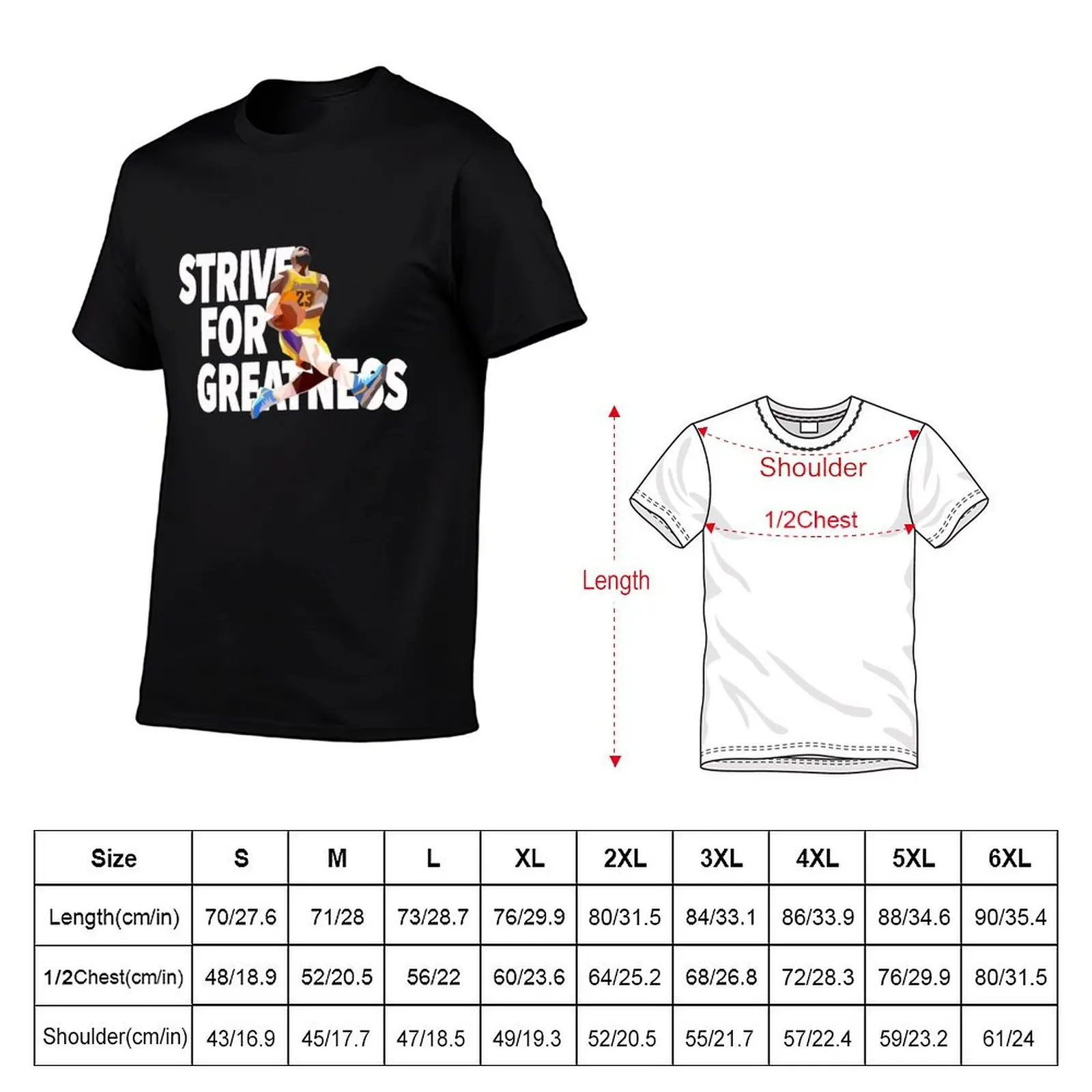 Strive for greatness - KING James T-Shirt Breathable Gym Short Sleeve T-Shirt