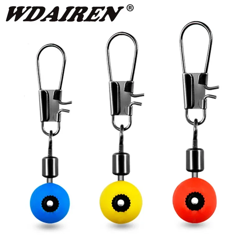 

50 Pcs Fishing Float Bobber Stops Space Beans Swivel Connectors Sea Fishing Saltwater Metal Plastic Tools Accessories