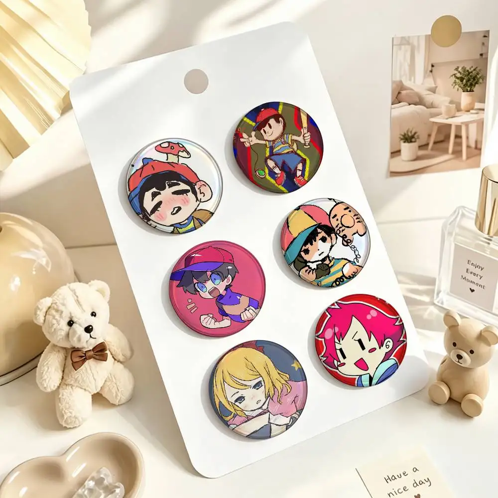 E-EarthBound Mother 4  25mm 32mm 44mm 58mm Anime Badges Brooches DIY Pins Decorations Birthday Gifts