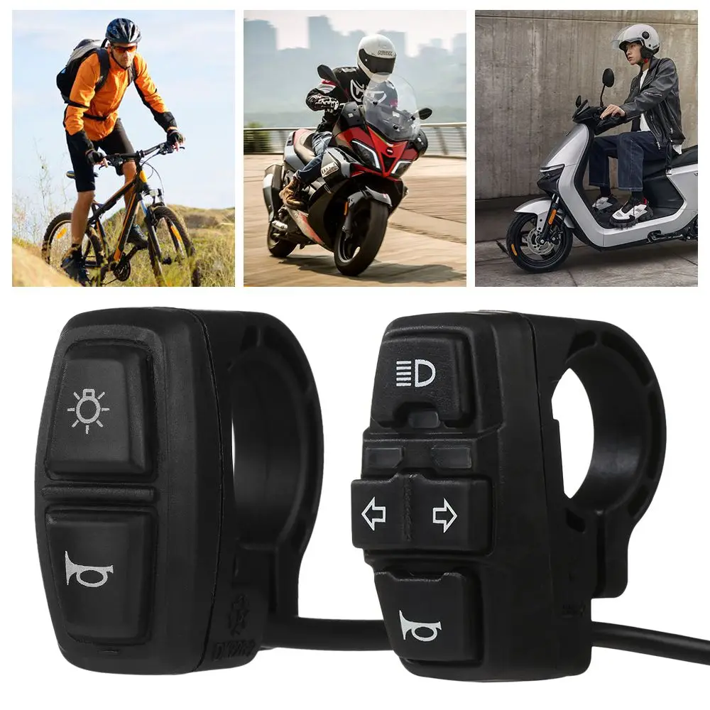 Electric Bike Scooter Light Switch DK226 Ebike Lamp and Horn Switch DK336 for Motorcycle Button Can Control Turn Signal Light