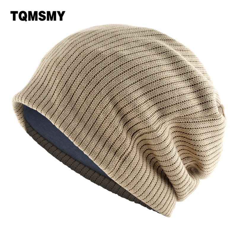 

Однотонные зимние шапки для мужчин, двухслойная вязаная шапка, плюс бархатная плотная женская шапка, облегающие шапки для осени, мужская шапка, шапки в полоску