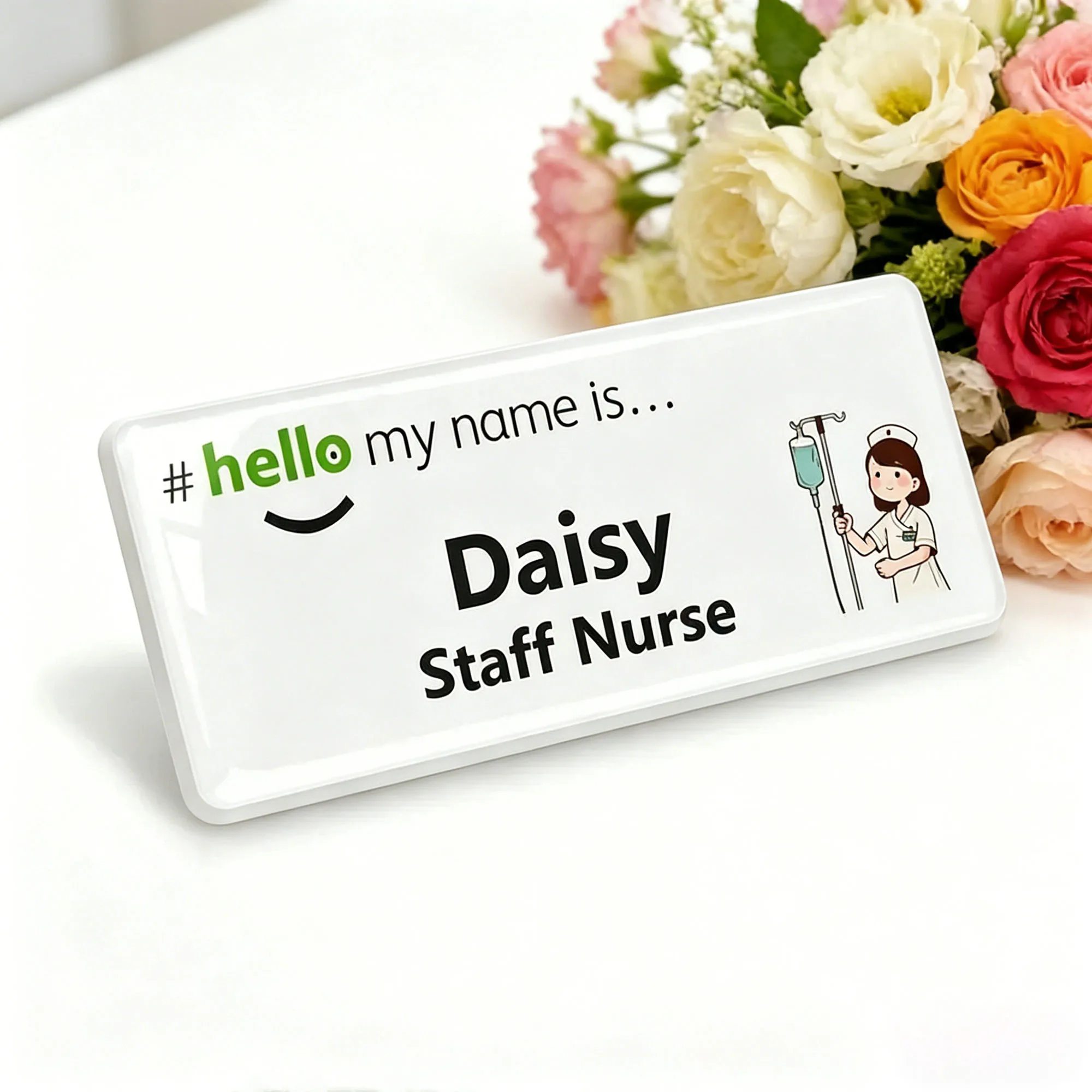 Personalized Custom Badges |   Customized Personalized Name Badges |   Name Badge |   Teacher |   Nurse |   Doctor |   Teacher |   Dentist |   Obstetrician Nurse |   Intern |   Cafe |   Restaurant, Custom Work Name Badges, Work Name Badges, Personalized Name Badges, Acrylic Name Badges, Nurse Gifts, Teacher Gifts.