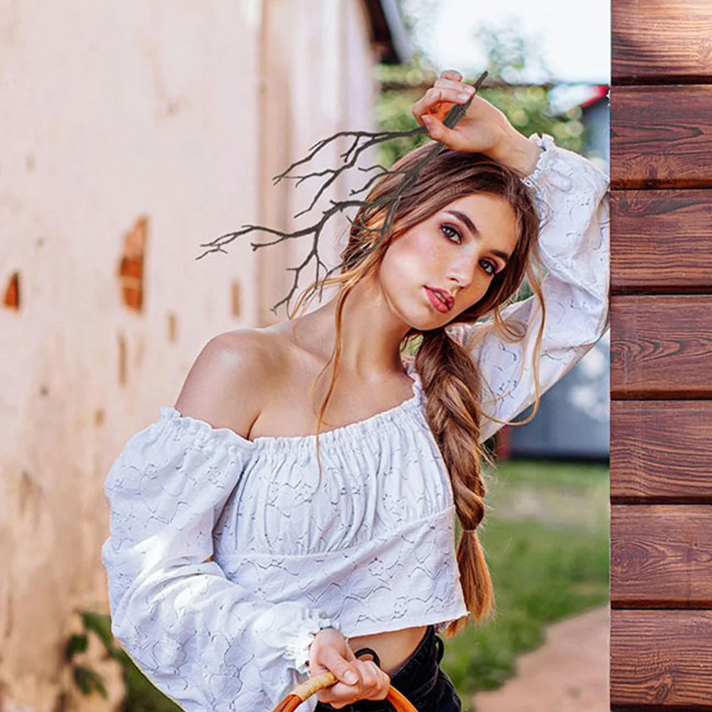 

5Pcs Artificial Antler Branches Faux Rustic Dry Tree Stems Wedding Thanksgiving Halloween Decor Reindeer Craft