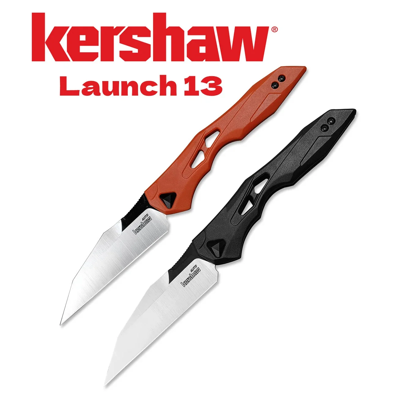 New Orange/Black KS 7650 Launch 13 Pocket Knife Nylon Handles Self Defense Utility Hunting Outdoor Easy To Carry Knives