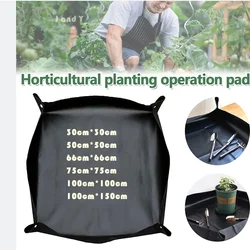 30/50/100cm Pot Transplant Pad Foldable Gardening Planting Pad Waterproof Plant Potting Pad Reusable Replanting Pad