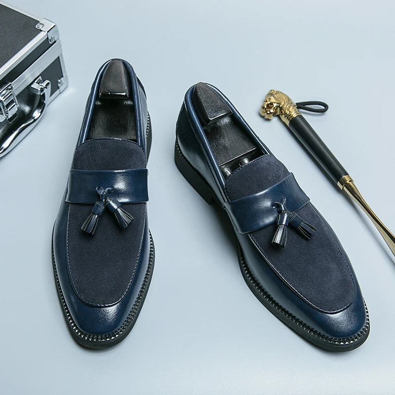 

Hot Selling Men's Tassel Leather Shoes in Europe America Suede Leather Dress Shoes Men's Business Casual Shoes Soft Soles